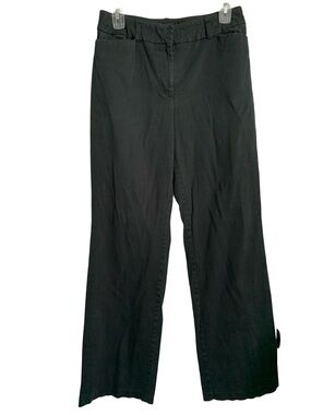 TRIBU Women’s Soft Black Straight Leg Cotton Spandex Trousers